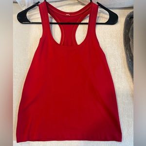 Red Lululemon tank top size 4